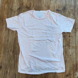 Denim &‎ Flower By Ricky Singh Women’s Heathered Cotton Light Pink T Shirt S EUC